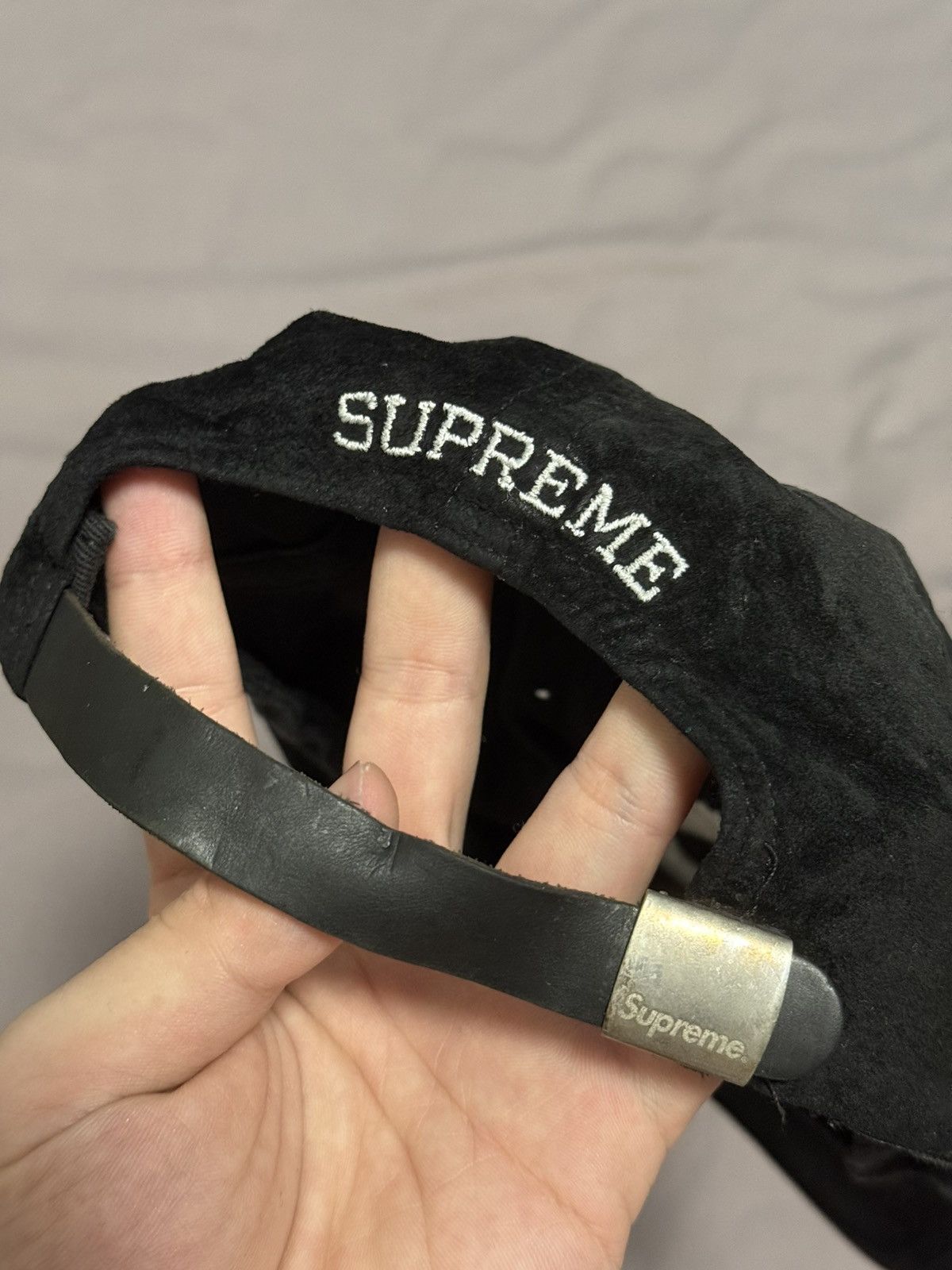 Supreme Supreme suede s logo 6 panel cap hat Size ONE SIZE - 4 Thumbnail