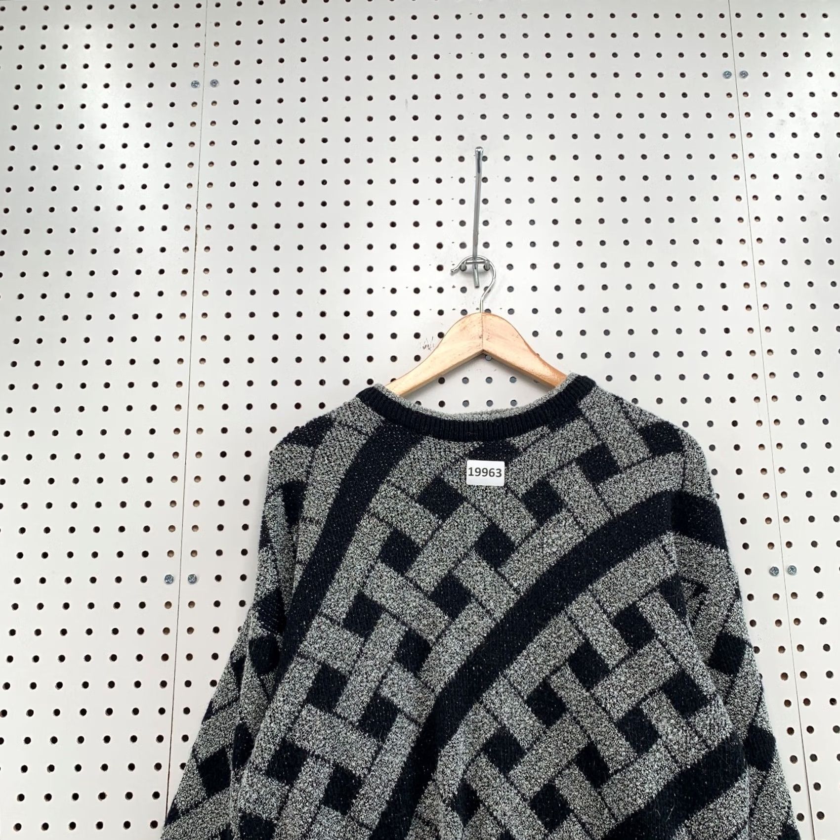 Vintage VINTAGE Limited Editions By Expressions Sweater Black Gray Weave Womens Large Size L / US 10 / IT 46 - 5 Thumbnail