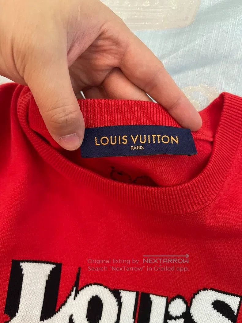 Louis Vuitton Louis Vuitton Knitted full logo short sleeves Size US L / EU 52-54 / 3 - 3 Thumbnail