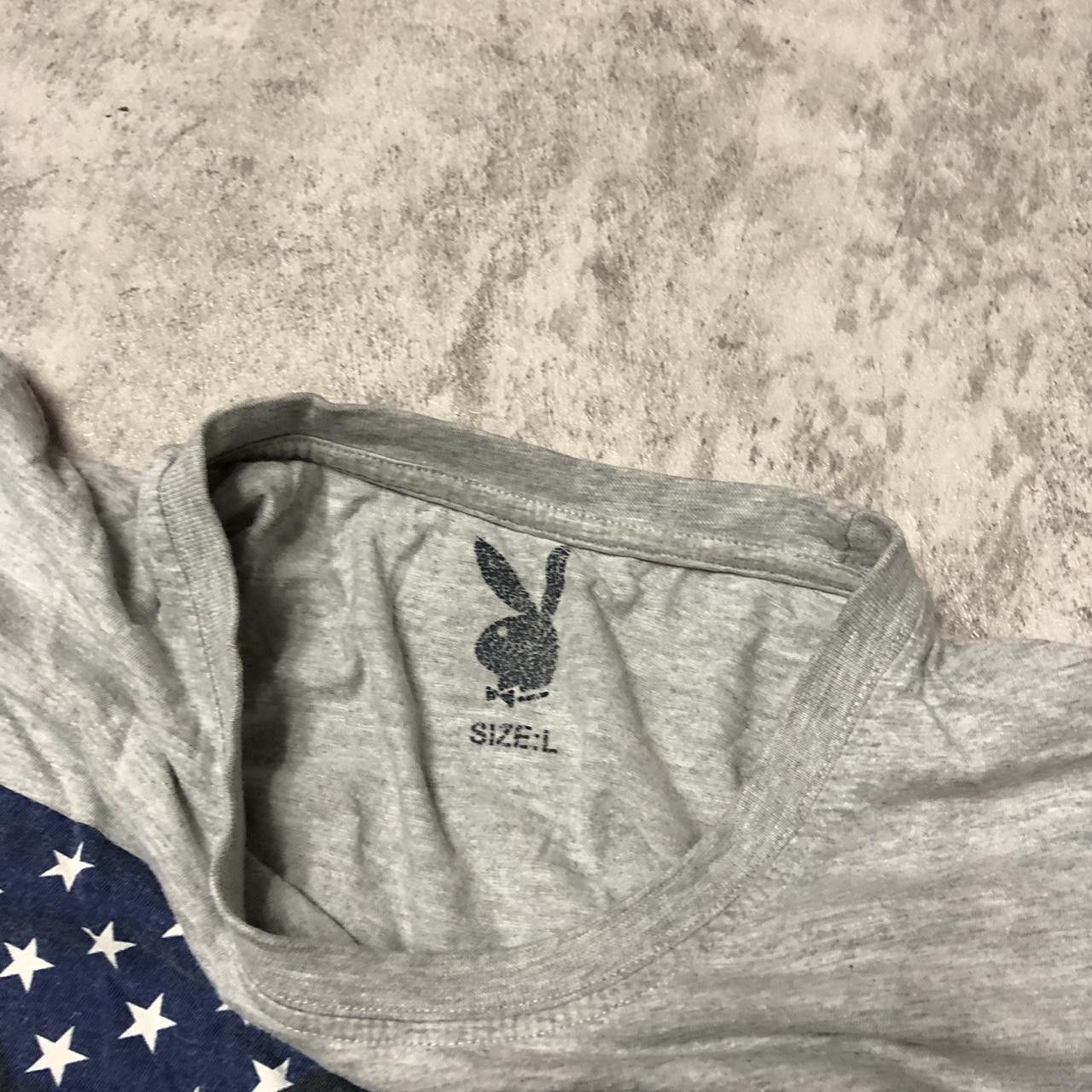 Playboy Grey Playboy graphic tee with Union Jack Size US L / EU 52-54 / 3 - 3 Thumbnail