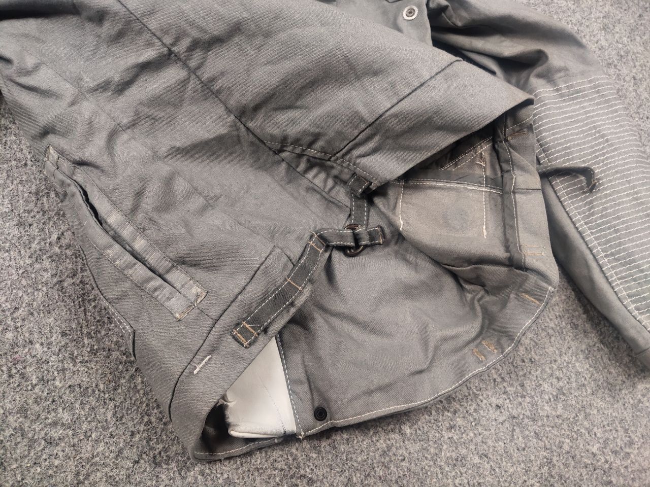 G-Star Vintage G Star Raw Gunner Zip Waxed Gray Cotton Biker Jacket Size M / US 6-8 / IT 42-44 - 12 Thumbnail