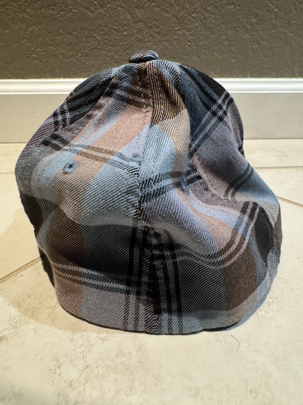 Volcom Volcom Flexfit Hat Blue Plaid Size ONE SIZE - 3 Thumbnail