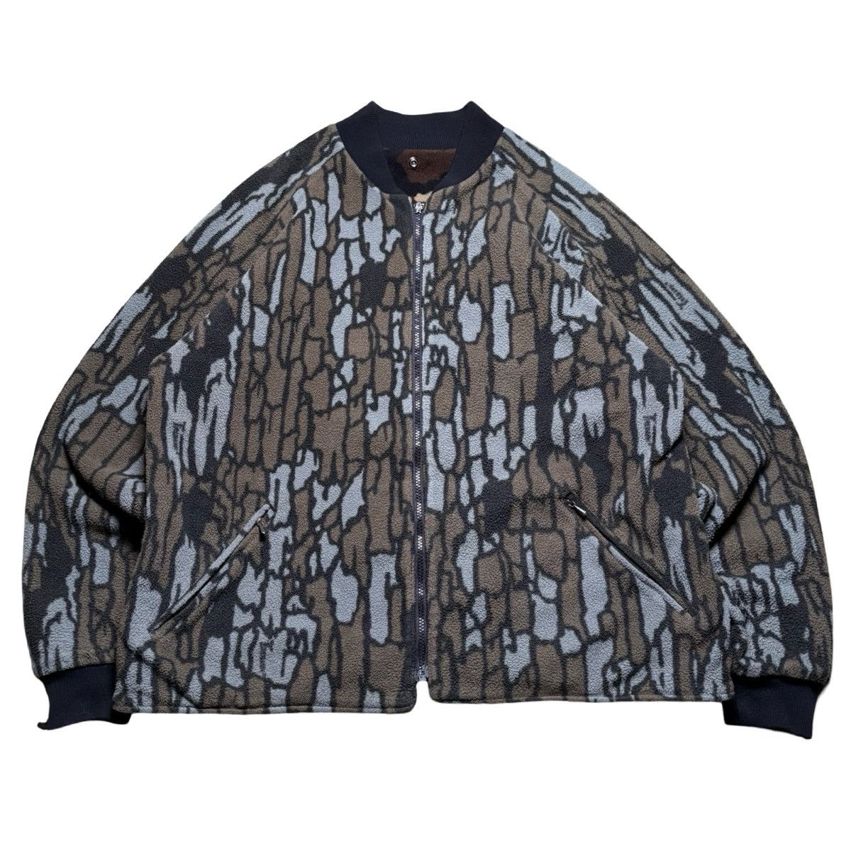Cabelas VTG 90s Cabelas Camo Fleece Reversible Bomber Jacket XL Size US XL / EU 56 / 4 - 1 Thumbnail