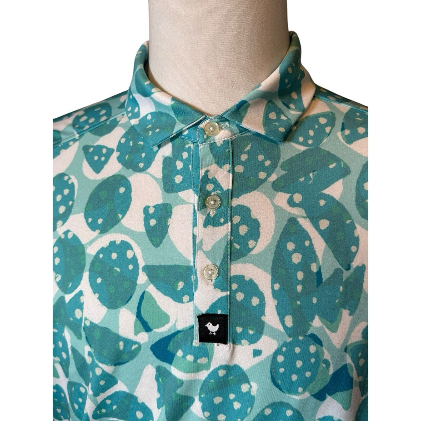 Bad Birdie Bad Birdie NEW Golf Polo Shirt Men's XL Bam Bam Teal Blue Size US XL / EU 56 / 4 - 2 Thumbnail