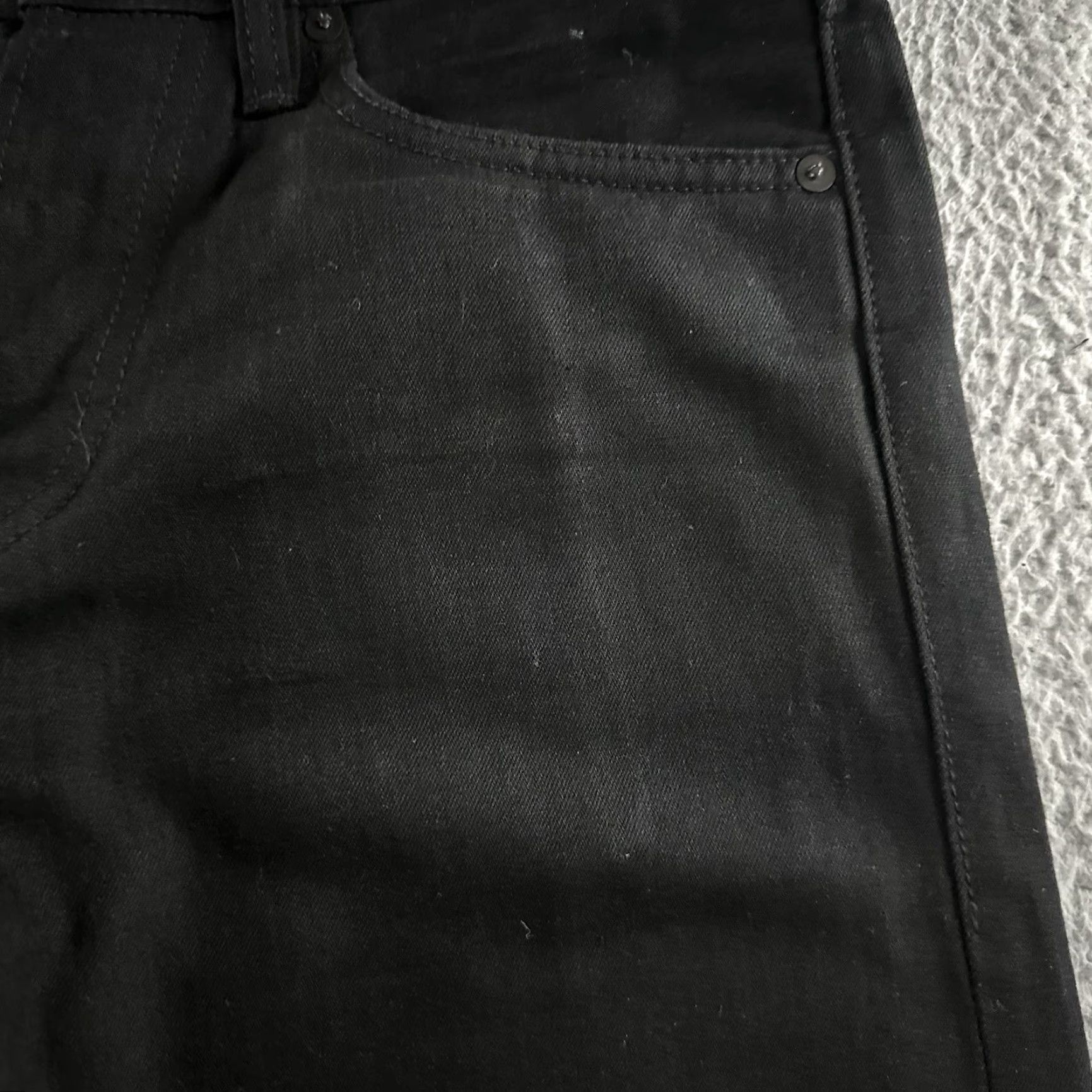 Rogue Territory RGT Mens Jeans Black Size 30x28 SK Skinny Signature Six Pocket Selvedge Denim Mens Jeans Black 30x28 Skinny Six Pocket Selvedge Denim Size US 30 / EU 46 - 3 Thumbnail
