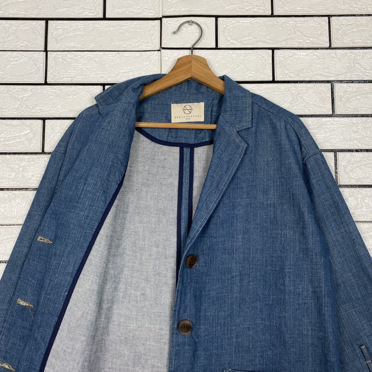 Indigo 🔥VINTAGE DENIM INDIGO CHORE JACKET NEW YORK STORY Size US M / EU 48-50 / 2 - 13 Thumbnail