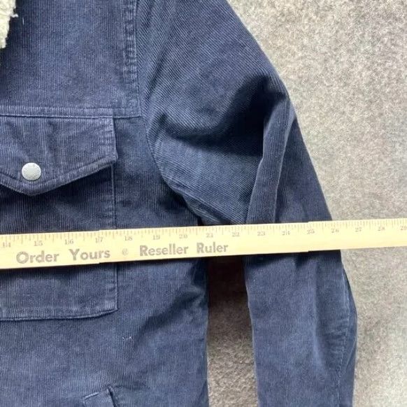 Levi's VINTAGE Levi's Jacket Mens Small Blue Navy Corduroy Sherpa Trucker Lined Cotton Relaxed Size US S / EU 44-46 / 1 - 5 Thumbnail