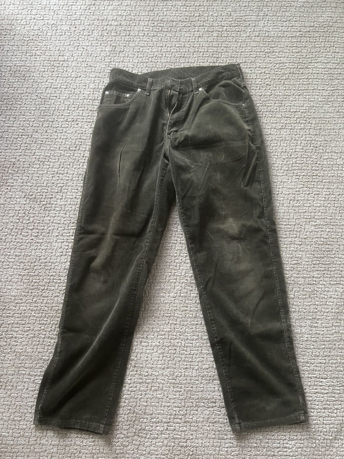 Vintage VINTAGE GREEN CORDUROYS 34W Size US 33 - 1 Thumbnail