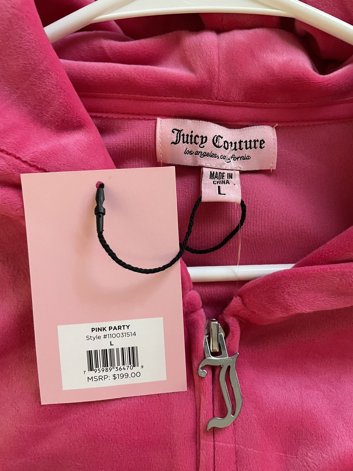 Juicy Couture JUICY COUTURE Velour OG Bling Tracksuit Hoodie & Pant Set Size L / US 10 / IT 46 - 6 Thumbnail