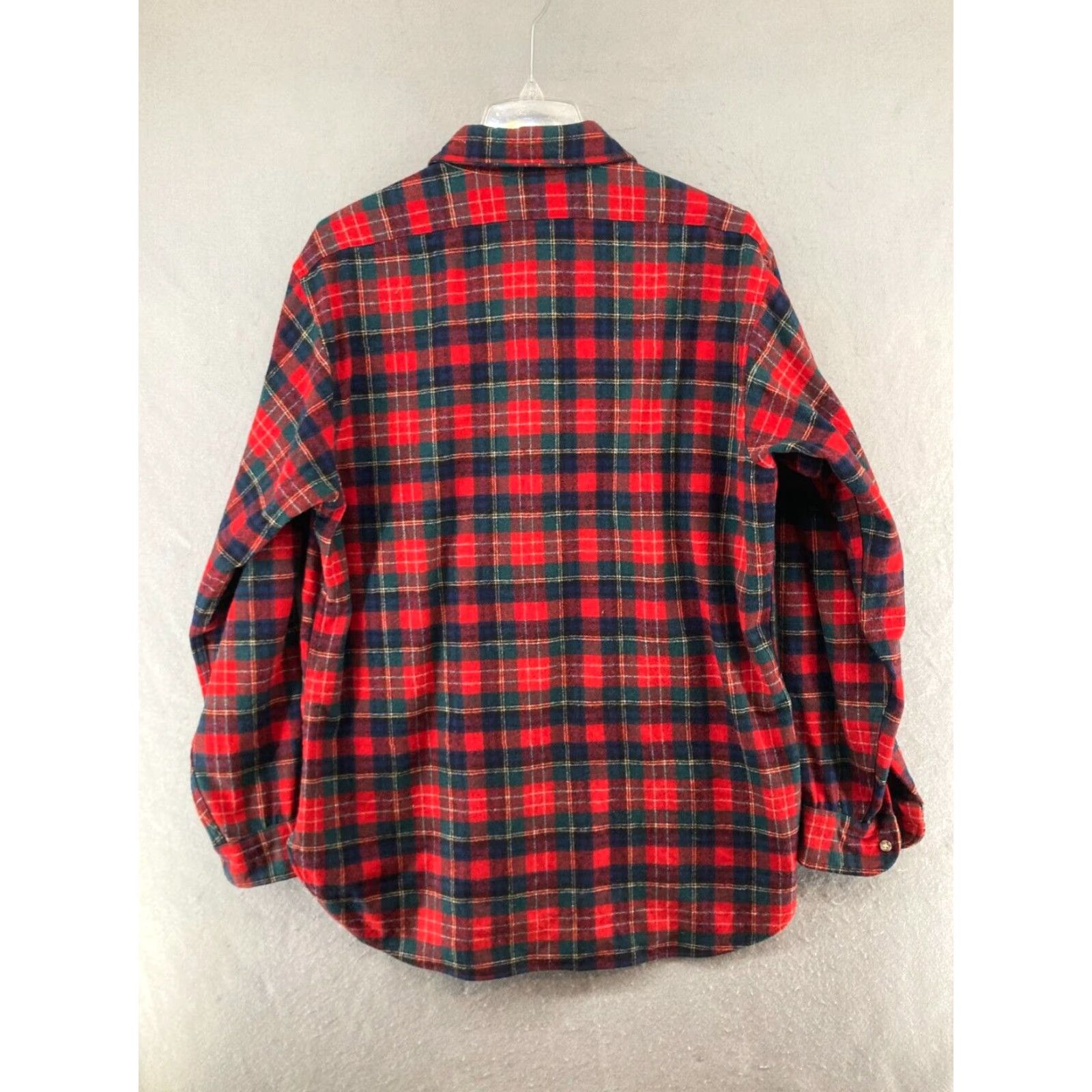 Pendleton Mens Pendleton Wool Shirt Large Red Plaid USA MADE Button Up Outdoor 70s Size US L / EU 52-54 / 3 - 7 Thumbnail