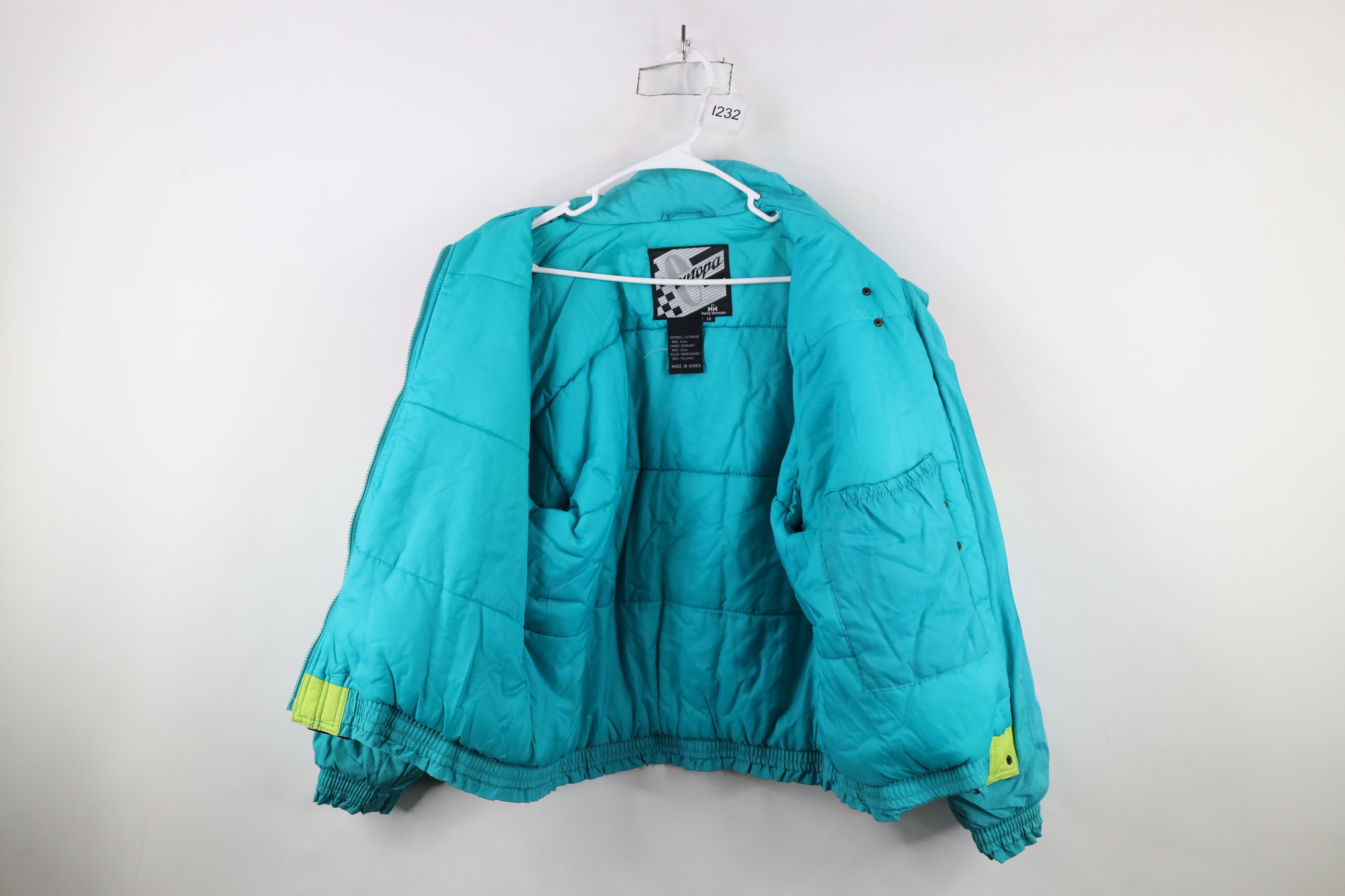 Helly Hansen × Vintage Vintage 90s Helly Hansen Ski Snowboard Puffer Jacket Neon Size XL / US 12-14 / IT 48-50 - 9 Thumbnail