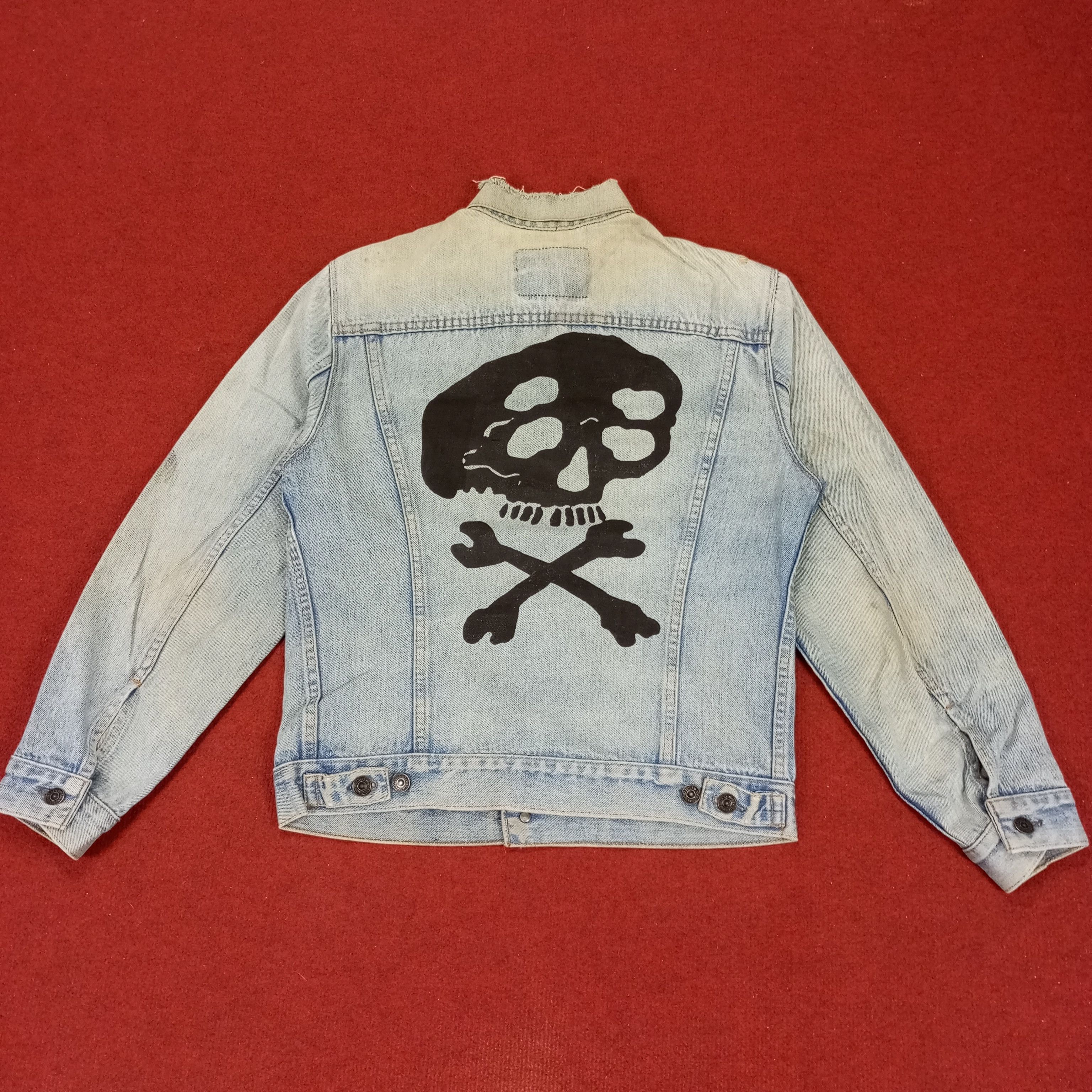 Levi's × Vintage Levis X Custom Skulls Design Jacket Fashion Streetwear Style Size US S / EU 44-46 / 1 - 1 Thumbnail