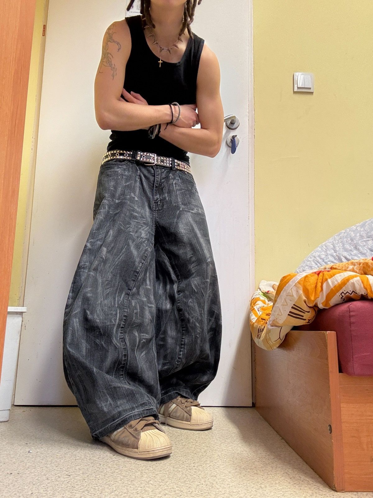 Japanese Brand × Vintage 💥rare wax handmade Pants 🤍 Size US 35 - 5 Thumbnail