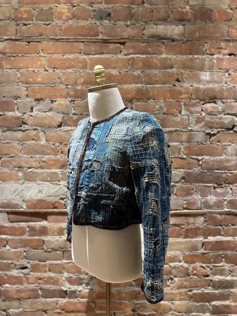 Kapital Kountry Kapital KOUNTRY Women’s BORO Remake Cropped Jacket Size S / US 4 / IT 40 - 2 Thumbnail