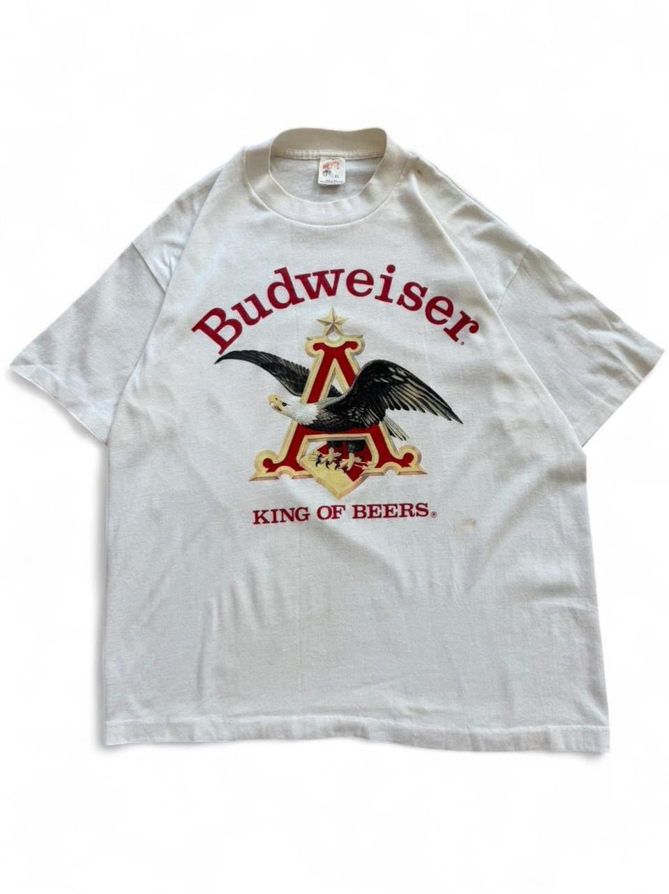 TEE JAYS Vintage 80’s Budweiser King of Beers Eagle Logo Shirt Size US XL / EU 56 / 4 - 1 Thumbnail