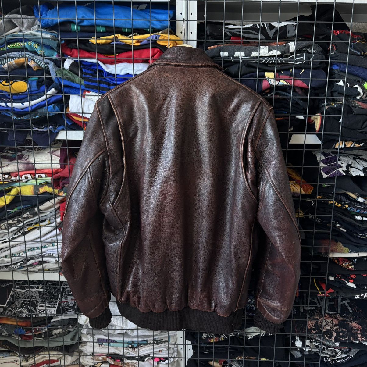 NFL Vintage Redskins Leather Bomber Jacket Size US L / EU 52-54 / 3 - 3 Thumbnail