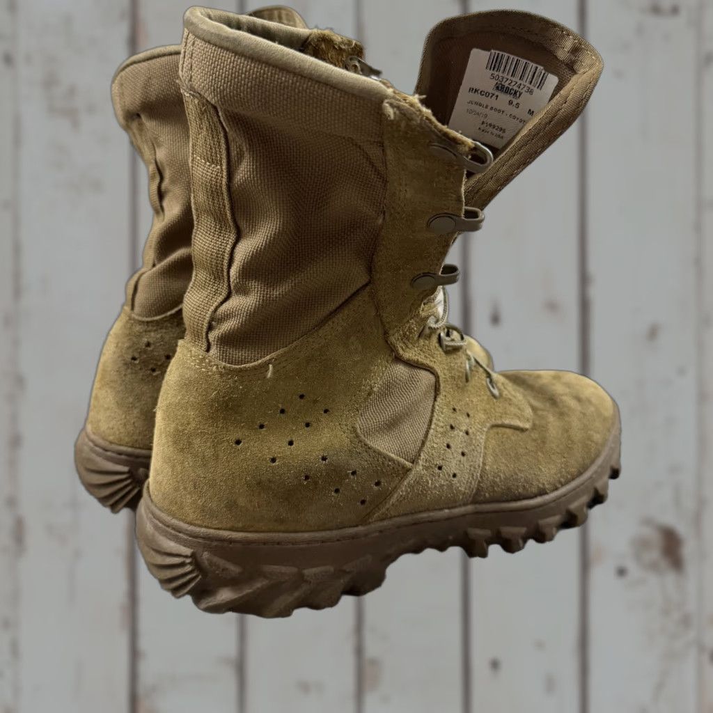 ROCKY Jungle Boots Mens 9.5 M Tan Coyote Combat Military RKC071 Made in USA Boots