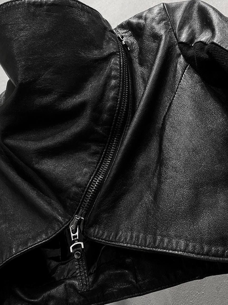 Other Italian Horse Leather Asymmetric Crop Jacket Size S / US 4 / IT 40 - 3 Thumbnail