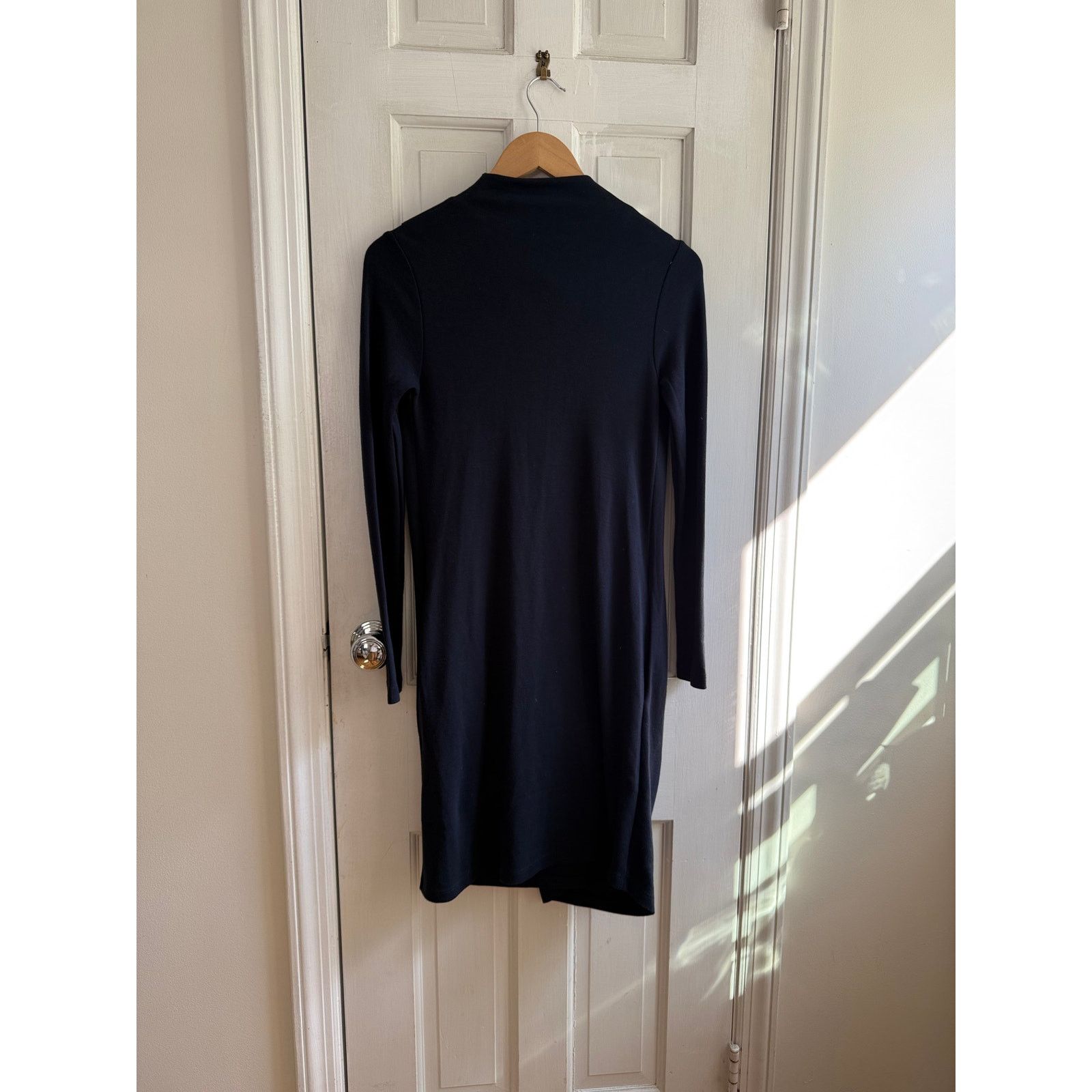Cos COS Navy Blue Draped Front Cowl Long Sleeve Tunic Dress XS Size XS / US 0-2 / IT 36-38 - 5 Thumbnail