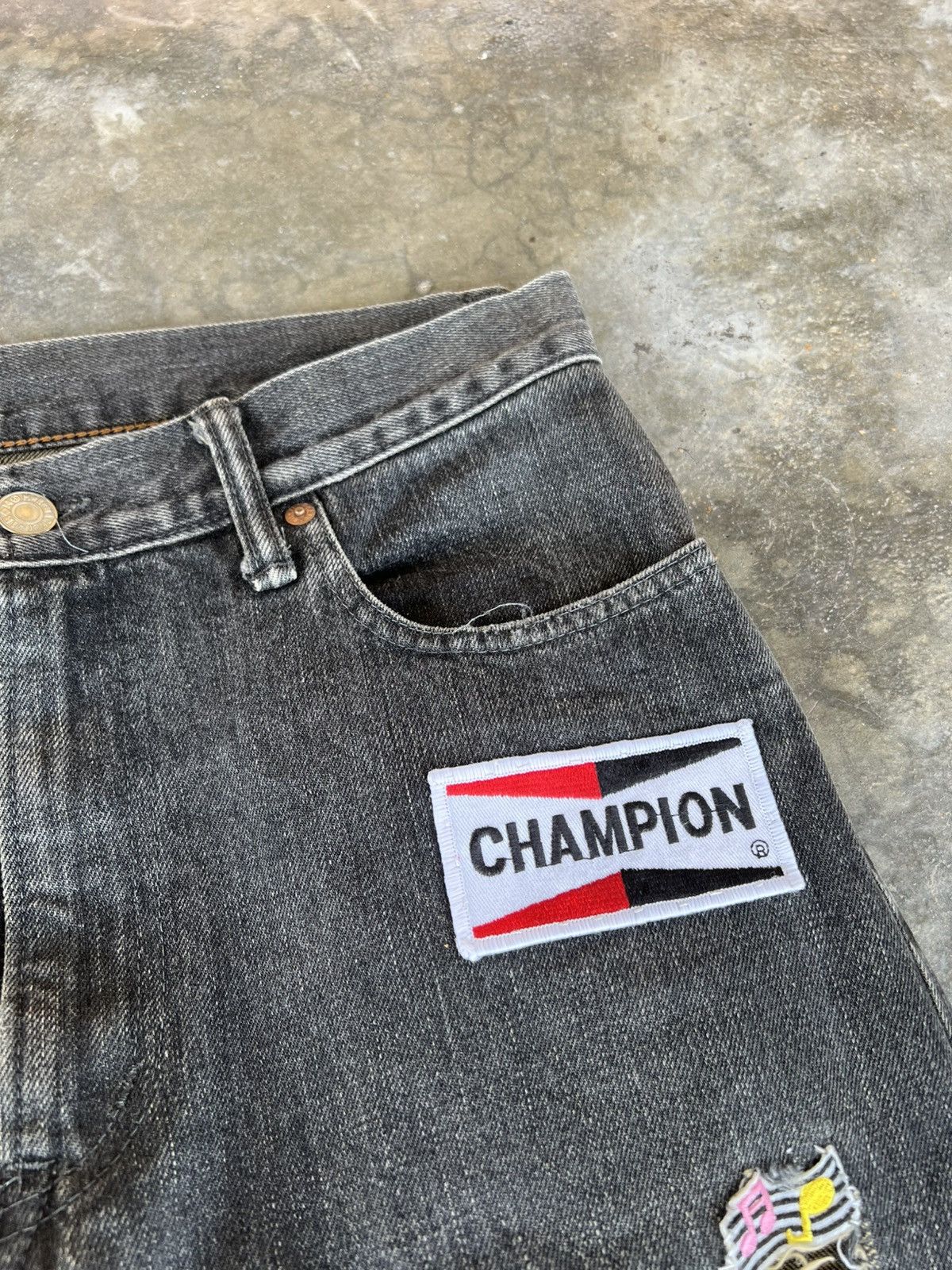 HRMTG × Japanese Brand × Jean HRM DISTRESS PATCHES SELVEDGE JEANS Size US 30 / EU 46 - 9 Thumbnail