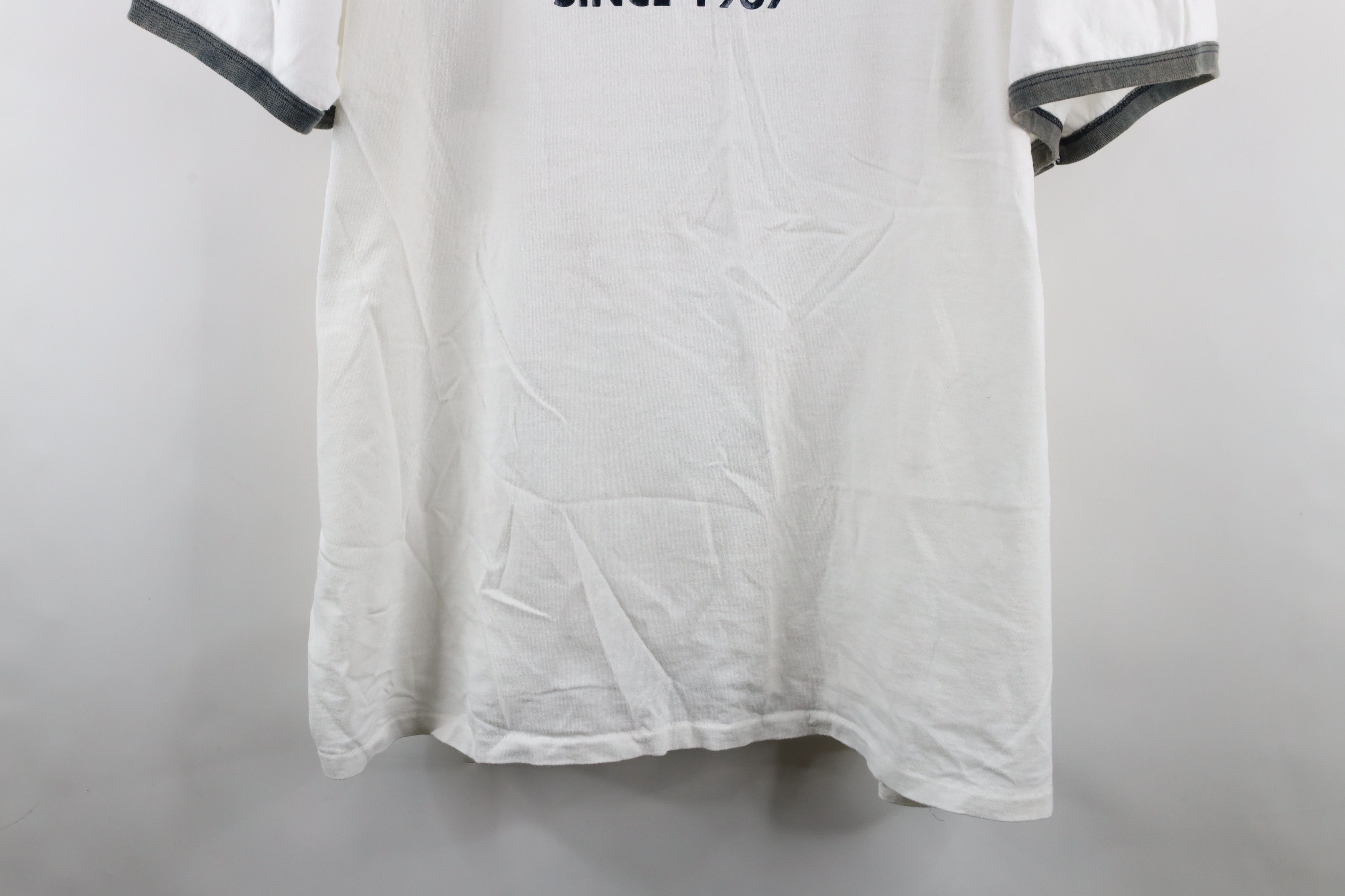 Ralph Lauren × Vintage Vintage 90s Ralph Lauren Out New York Ringer T-Shirt White Size US XXL / EU 58 / 5 - 3 Thumbnail