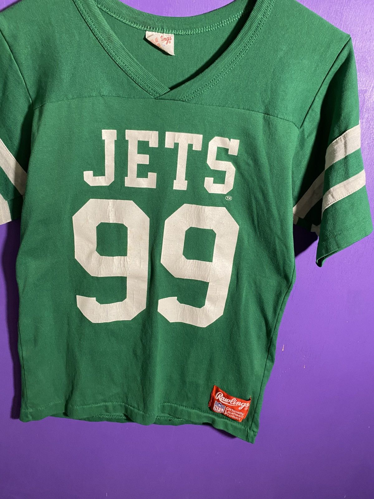 NFL Vintage 80s Rawlings New York jets jersey shirt Size US S / EU 44-46 / 1 - 3 Thumbnail