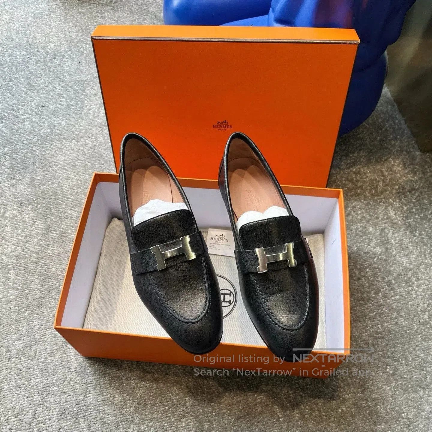 Hermes Hermes Black Loafers. Size US 4.5 / IT 34.5 - 2 Thumbnail