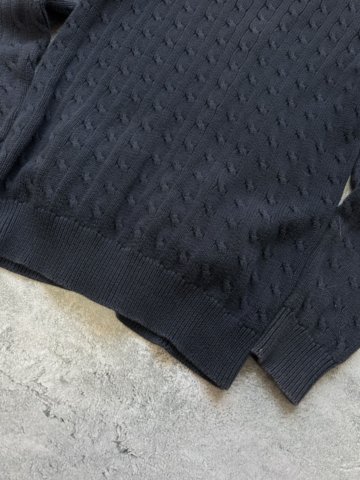 Polo Ralph Lauren × Vintage Vintage Polo Ralph Lauren Cable-Knit Cardigan Dark Blue Size US M / EU 48-50 / 2 - 9 Thumbnail