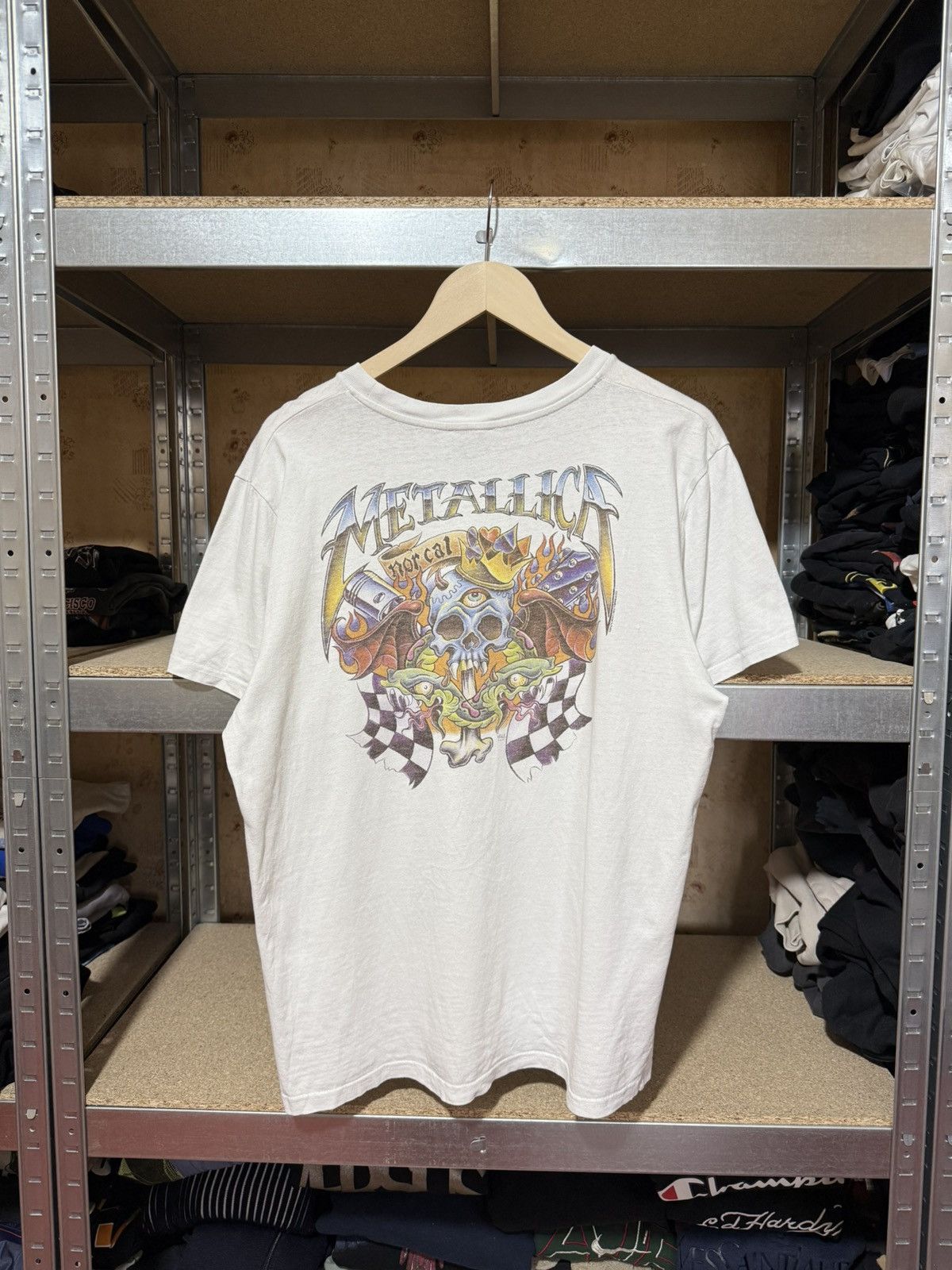 Band Tees × Vintage Vintage 2016 Metallica NorCal Skull Ed Hardy Style T-Shirt Size US XL / EU 56 / 4 - 1 Thumbnail