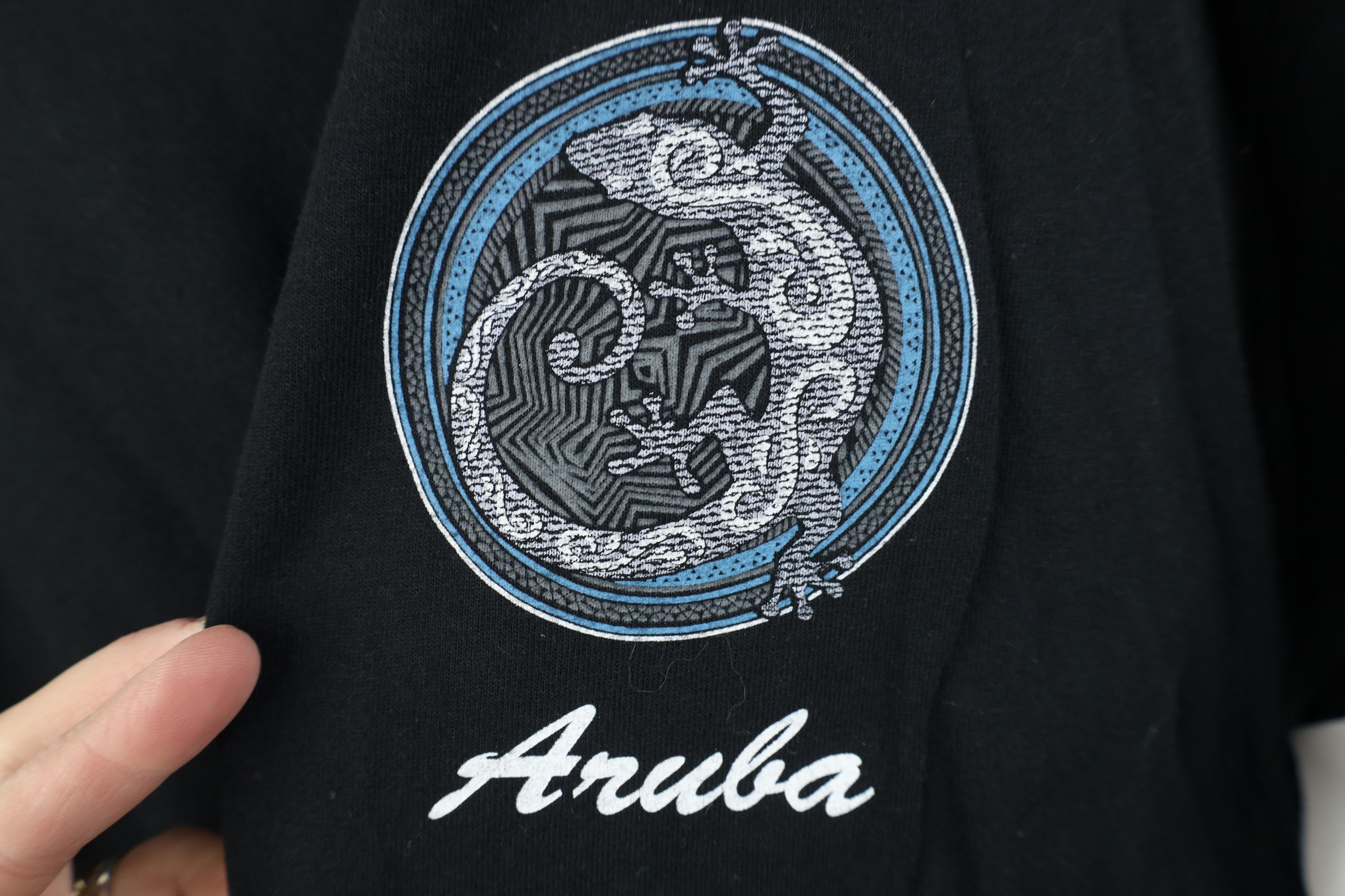Vintage Vintage 90s Y2K Streetwear Lizard Long Sleeve T-Shirt Black Size US L / EU 52-54 / 3 - 4 Thumbnail