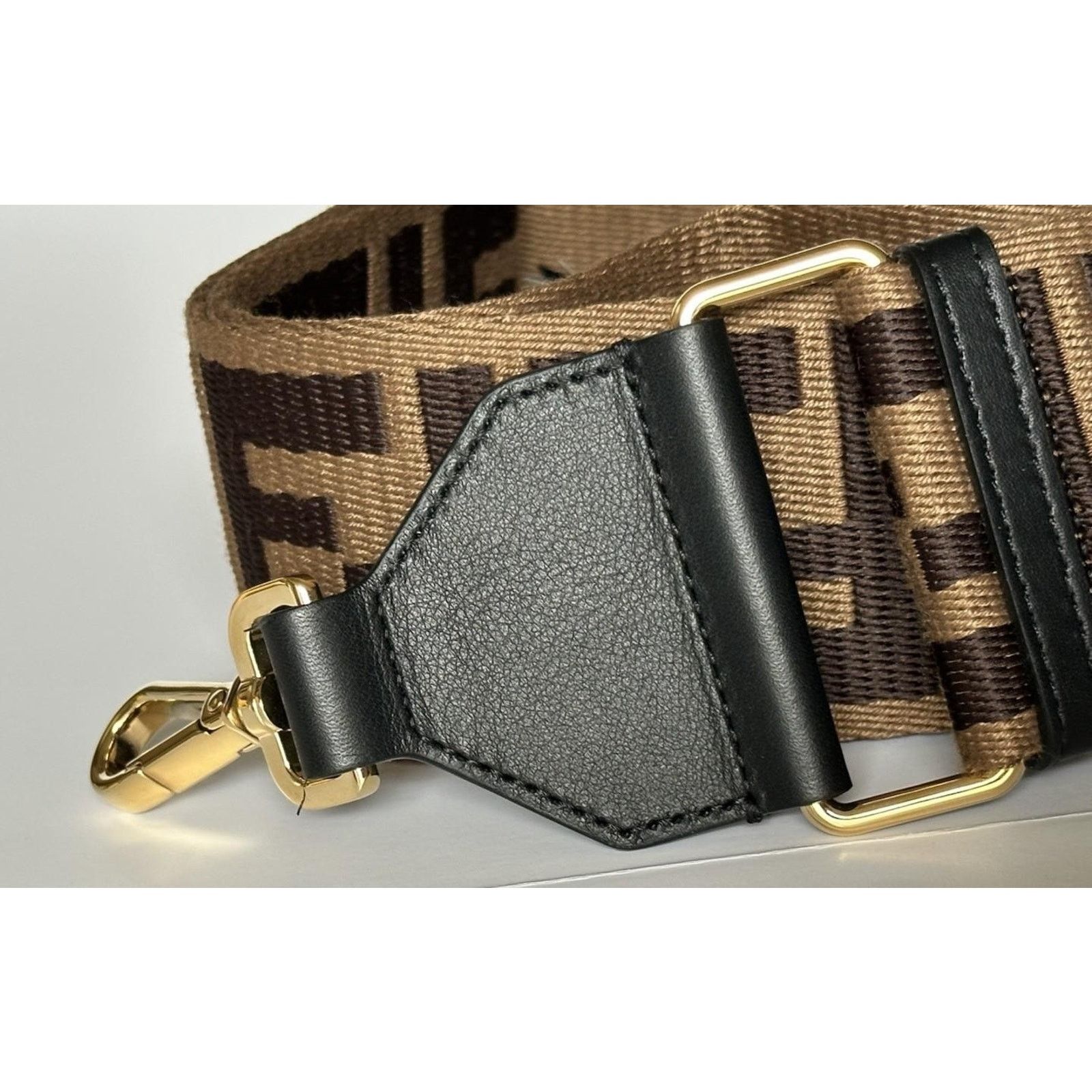 Fendi FENDI FF Logo Adjustable Strap Brown Italy NWT $980 Size ONE SIZE - 5 Thumbnail