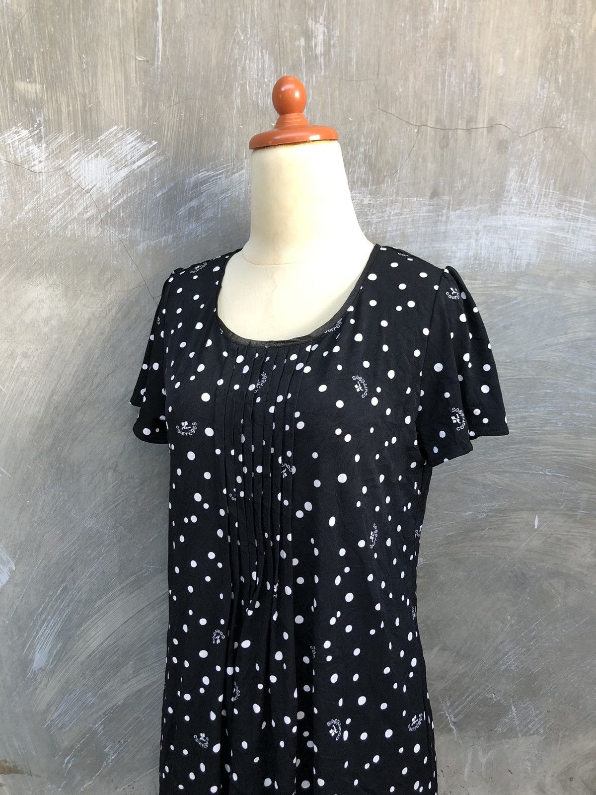 Courreges × Designer × Vintage Courreges Mini Dress Black Size M / US 6-8 / IT 42-44 - 2 Thumbnail