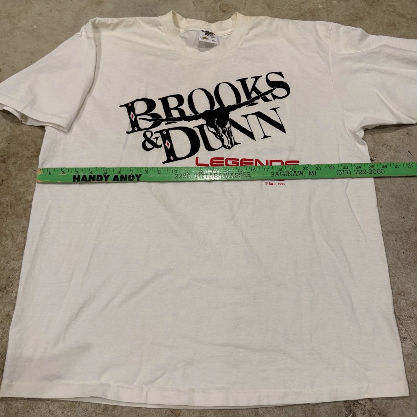 Brooks VINTAGE Brooks & Dunn Shirt 2XL White Cotton Rockabilly 1990s Rare Mens Size US XXL / EU 58 / 5 - 6 Thumbnail