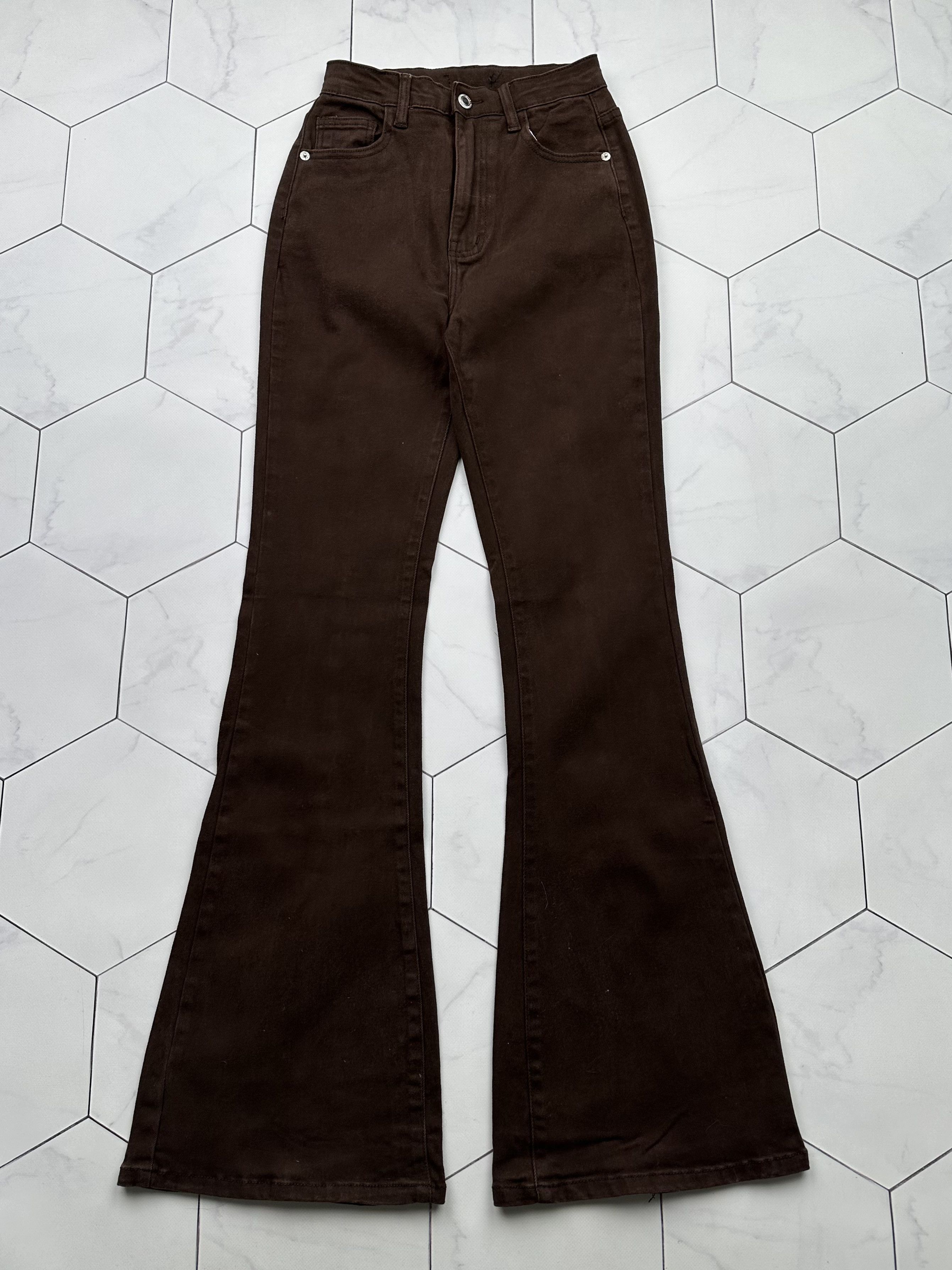 image of Avant Garde Vintage Flare Jeans in Brown, Women's (Size 25)