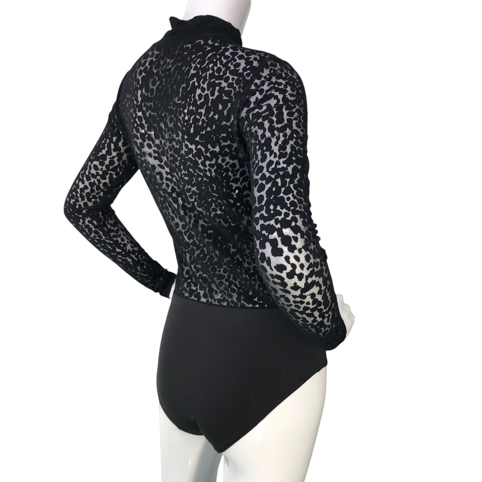 Allsaints ALLSAINTS All Saints Size 0 Bodysuit Bela Leopard Top Black Size XS / US 0-2 / IT 36-38 - 9 Thumbnail
