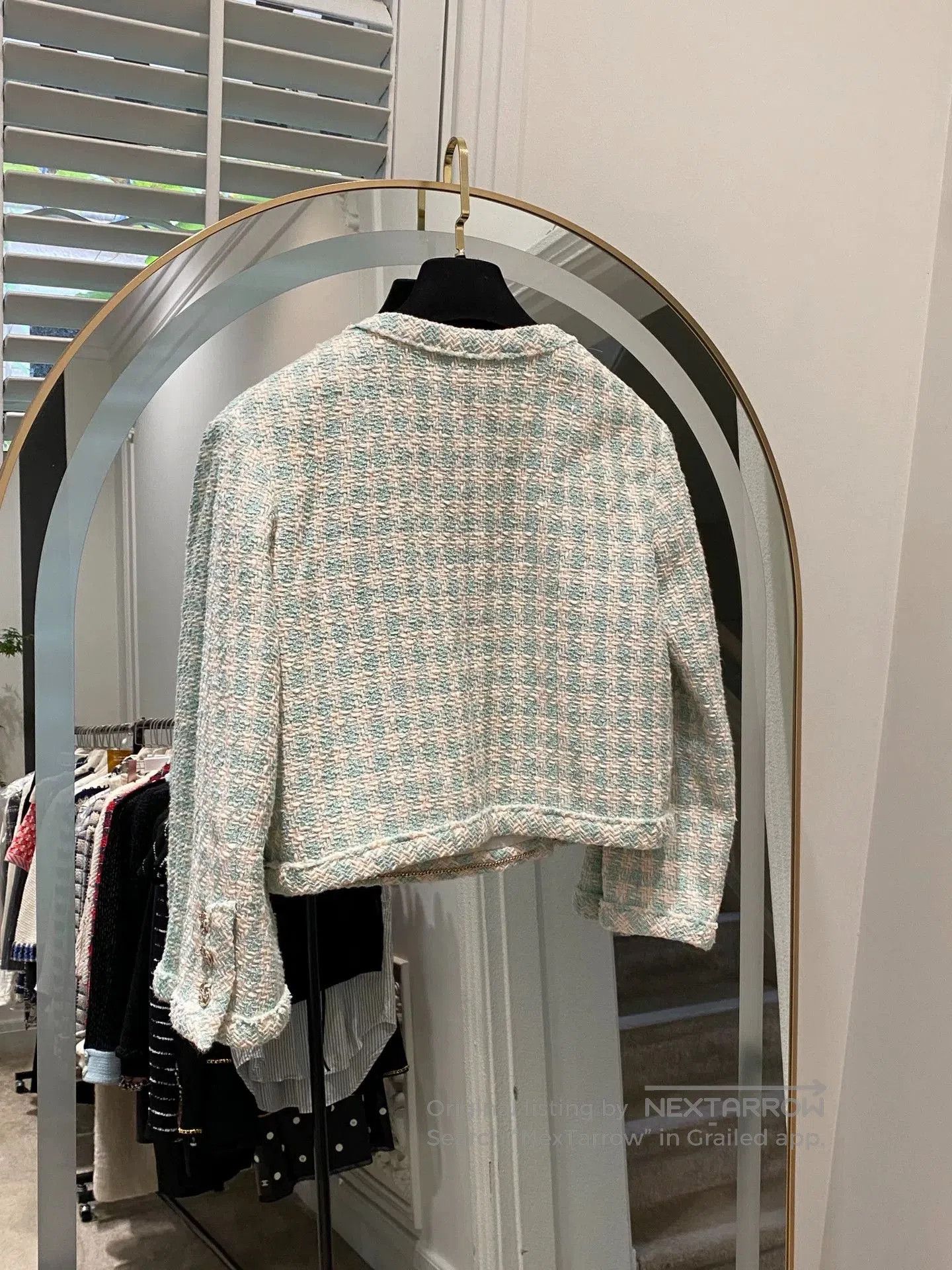 Chanel Chanel 23S Green Diamond Button Jacket. Size US S / EU 44-46 / 1 - 2 Thumbnail