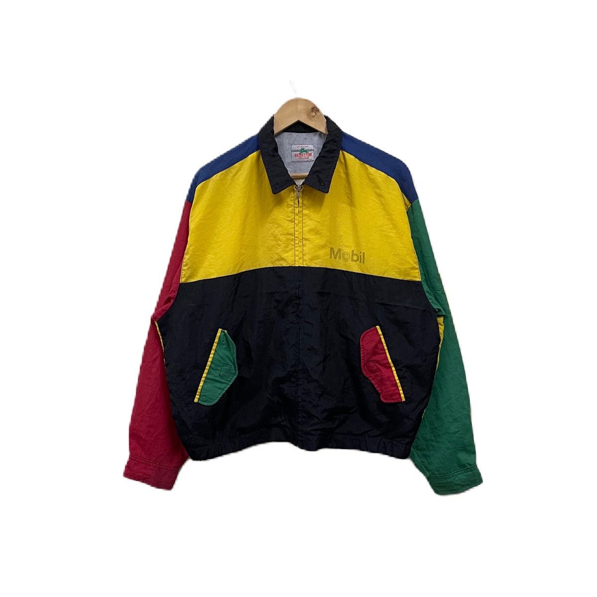 image of Vintage 90's Benetton Mobil Formula 1 Jacket Windbreaker, Men's (Size XL)