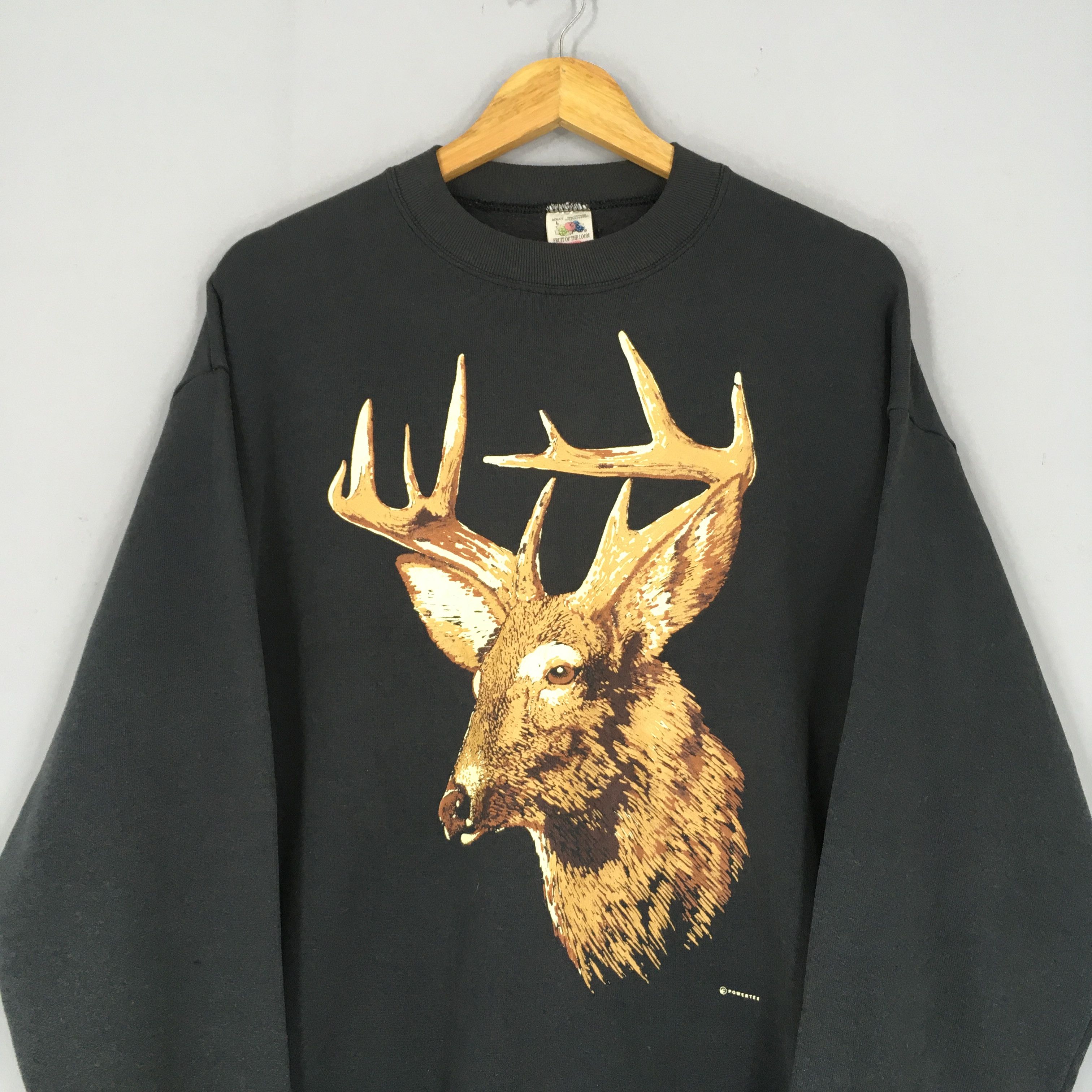 Habitat Vintage 90s White-Tailed Deer Wildlife Sweatshirt Large Size US L / EU 52-54 / 3 - 2 Thumbnail