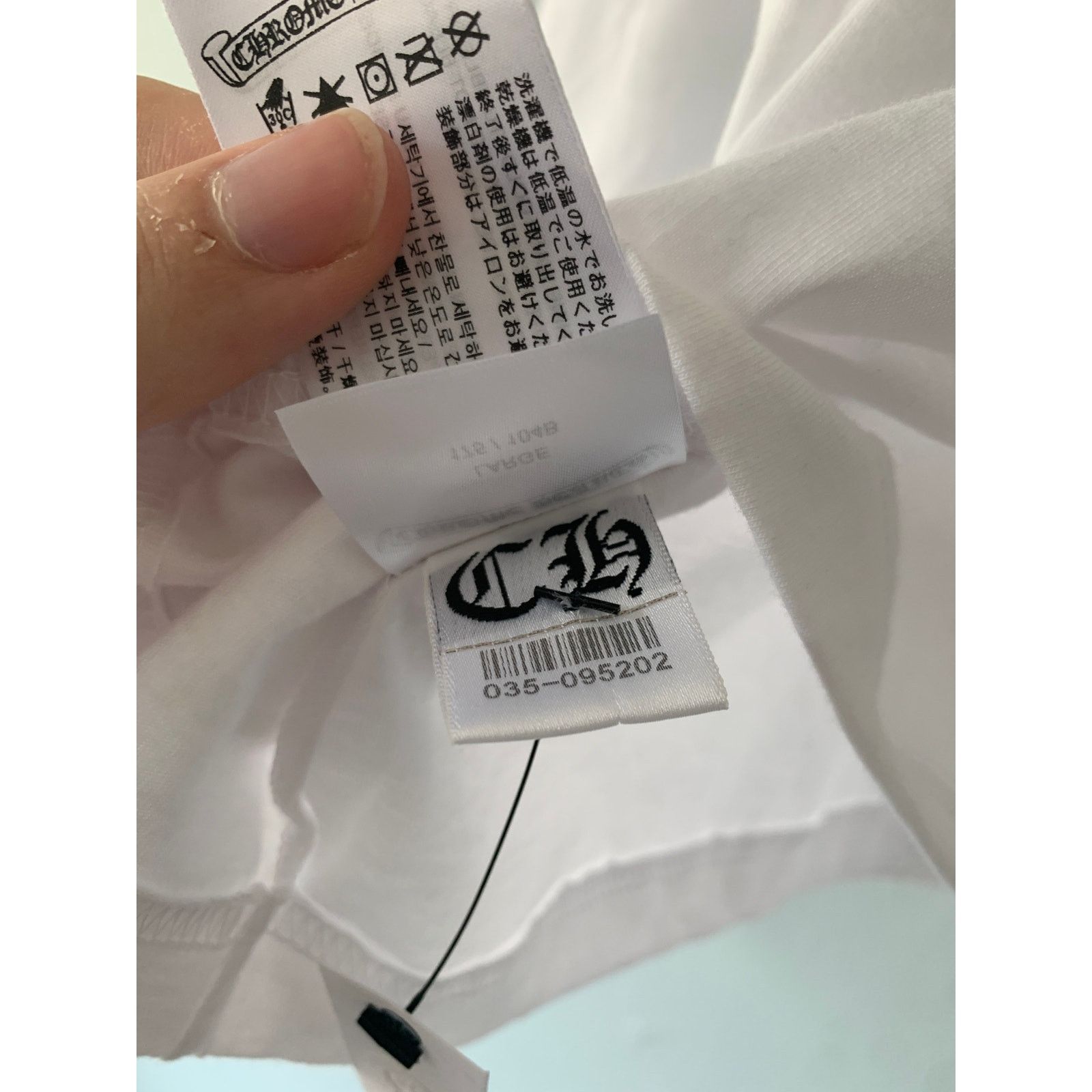 Chrome Hearts Chrome Hearts Long Sleeve Pocket Tee White Size Large NEW Size US L / EU 52-54 / 3 - 6 Thumbnail