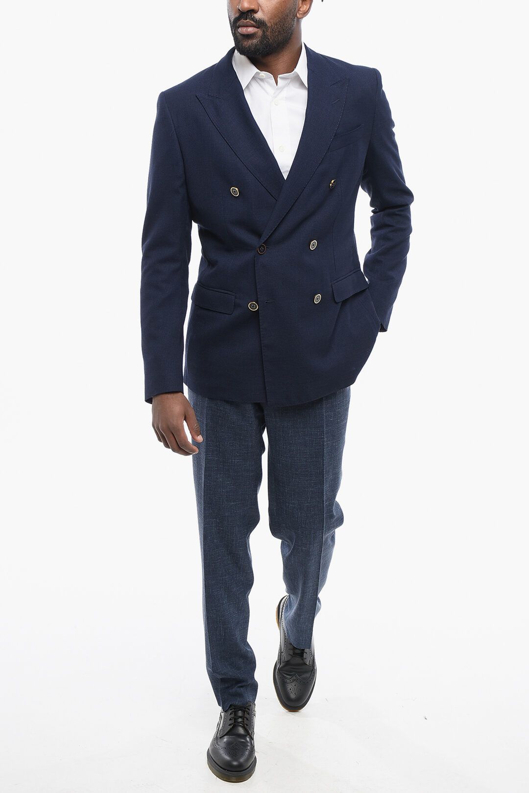 Dolce & Gabbana og1mm0825 Taormina Unlined Light Wool Blazer in Blue Size US M / EU 48-50 / 2 - 4 Thumbnail
