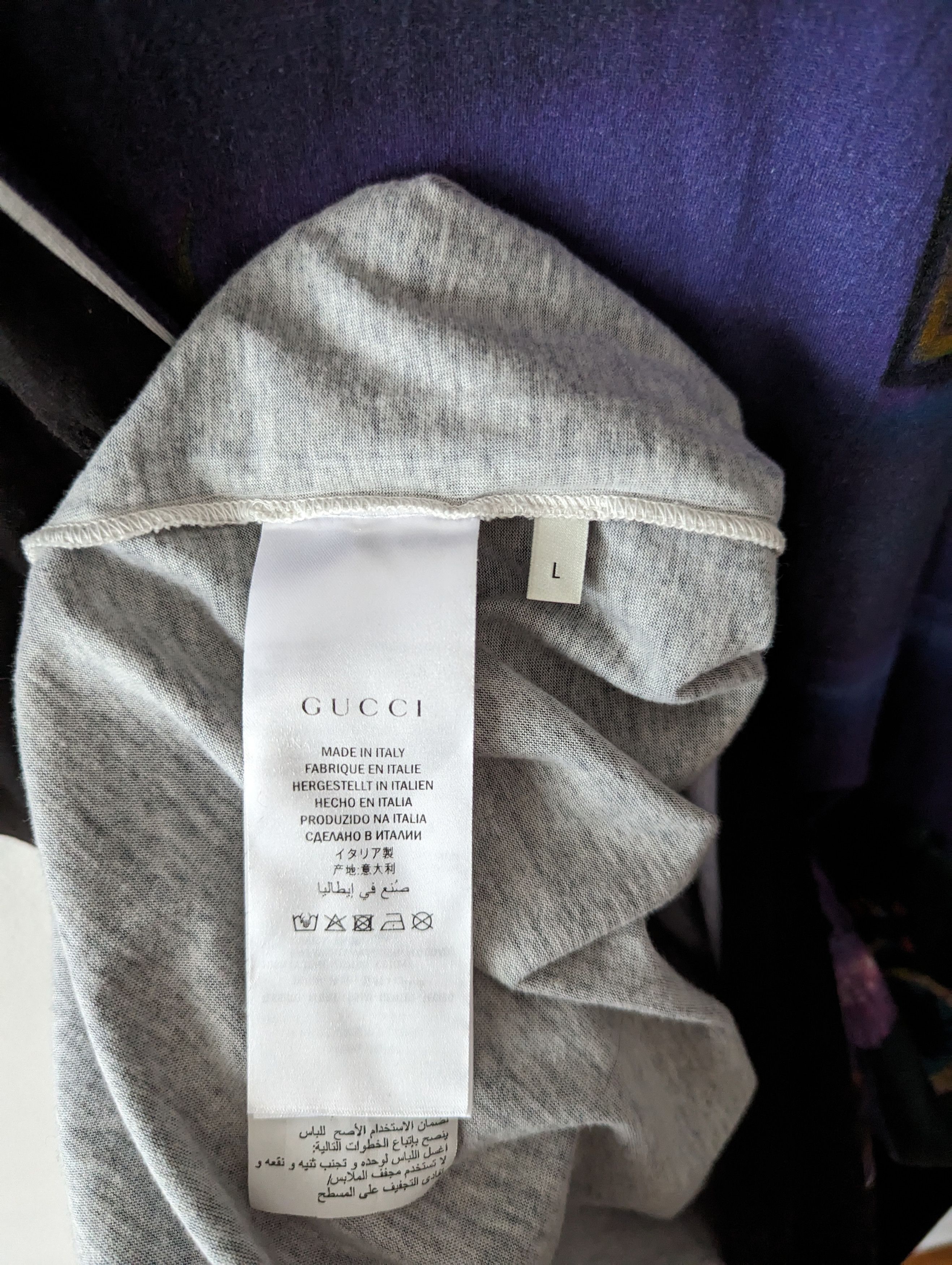 Gucci Garment Dyed and Printed Tee Size US L / EU 52-54 / 3 - 3 Thumbnail
