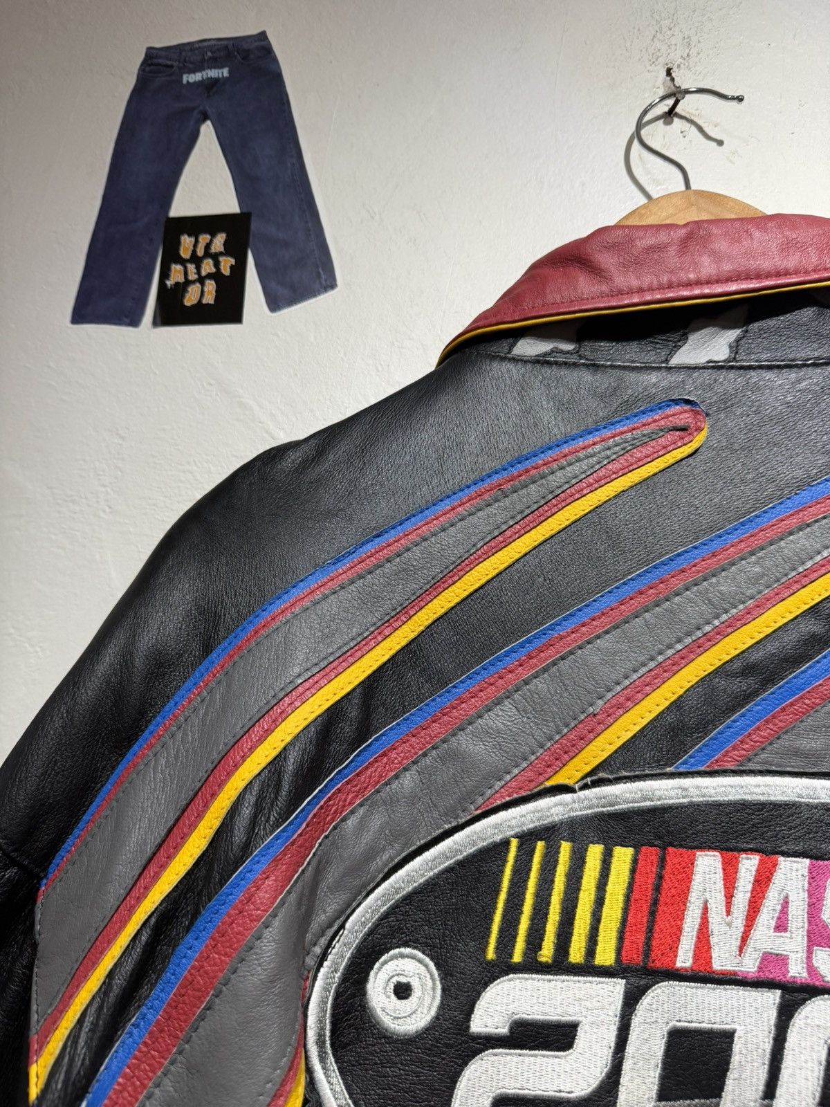 Jeff Hamilton Vintage Jeff Hamilton Nascar Leather jacket Size US L / EU 52-54 / 3 - 13 Thumbnail