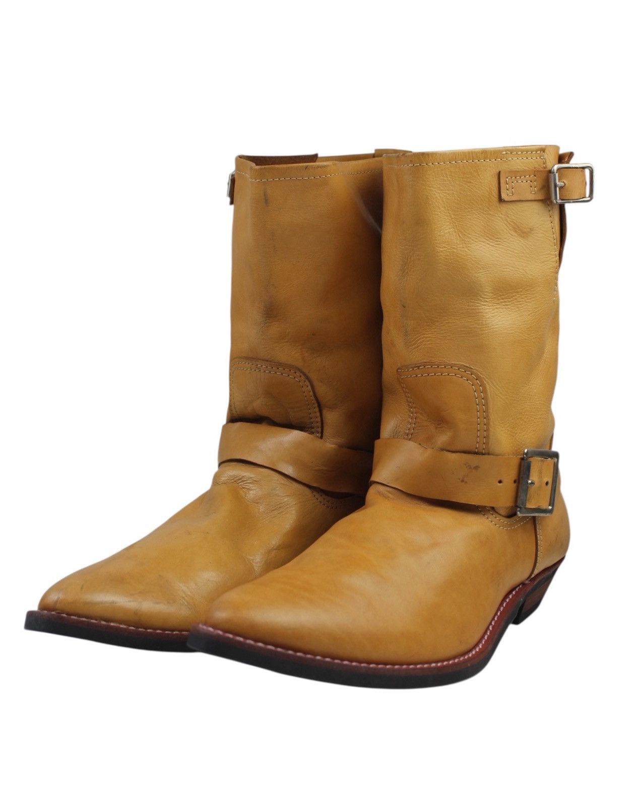 Vintage 2000S VIRIDIAN JAPAN CLASSIC LEATHER ENGINEER BOOTS Size US 9 / EU 42 - 3 Thumbnail