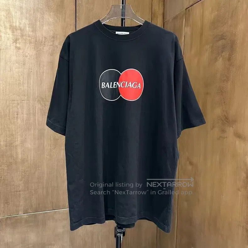 Other Balenciaga Black Mastercard logo short-sleeve Size US S / EU 44-46 / 1 - 1 Thumbnail