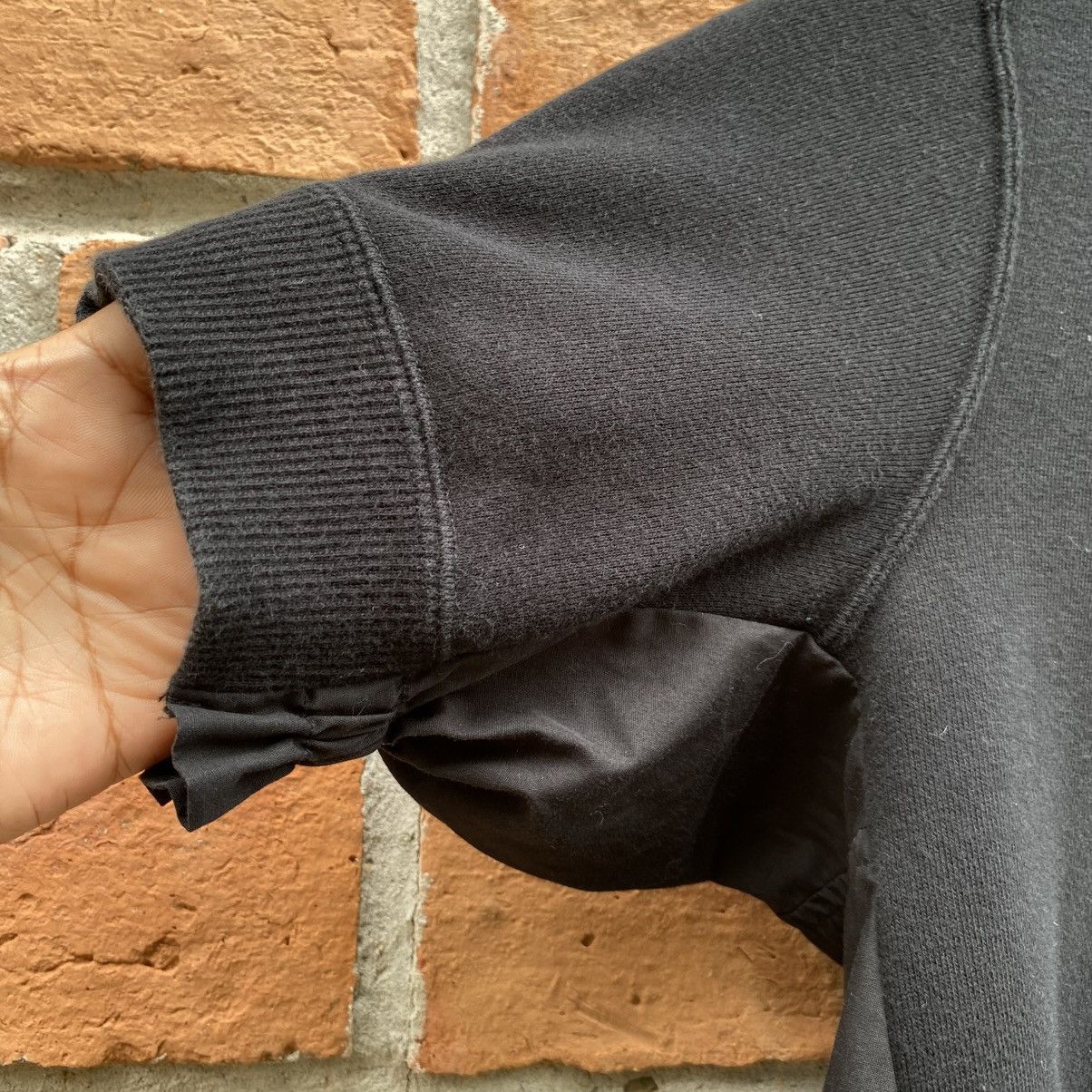 Sacai X Nike Black Short Sleeve Nike Top with Ruffle Trim