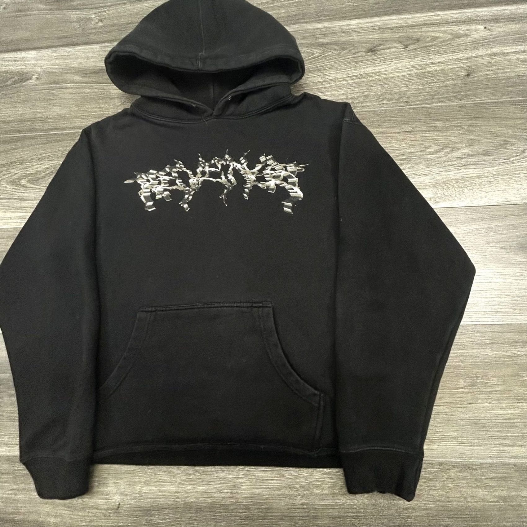 Revenge Revenge Hoodie Mens M Black Graphic Print Front Back Punk Anarchy Logo 90s Streetwear Size US M / EU 48-50 / 2 - 4 Thumbnail