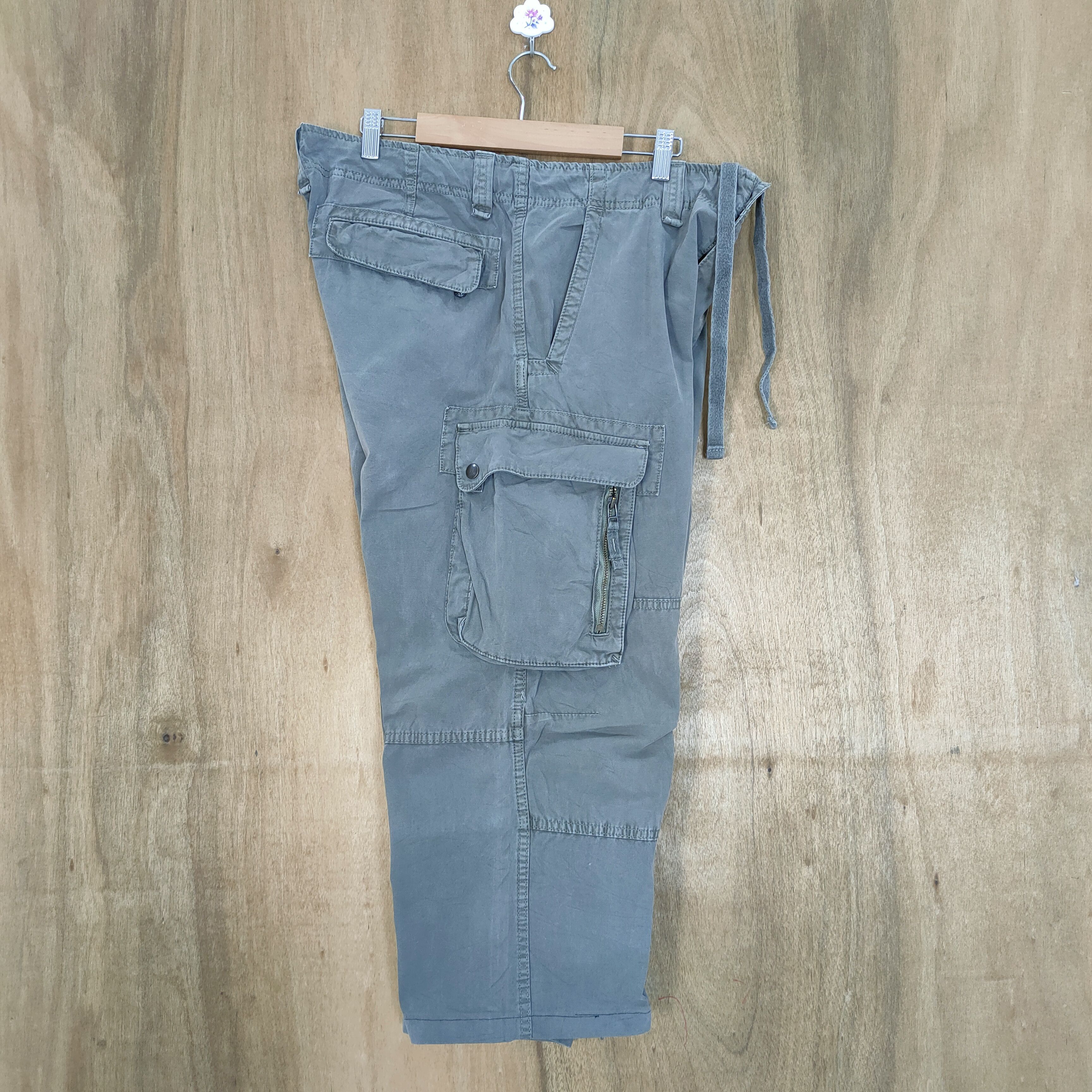 Japanese Brand × StraightFaded VINTAGE JAPANESE FADED CARGO PANTS Size US 36 / EU 52 - 2 Thumbnail