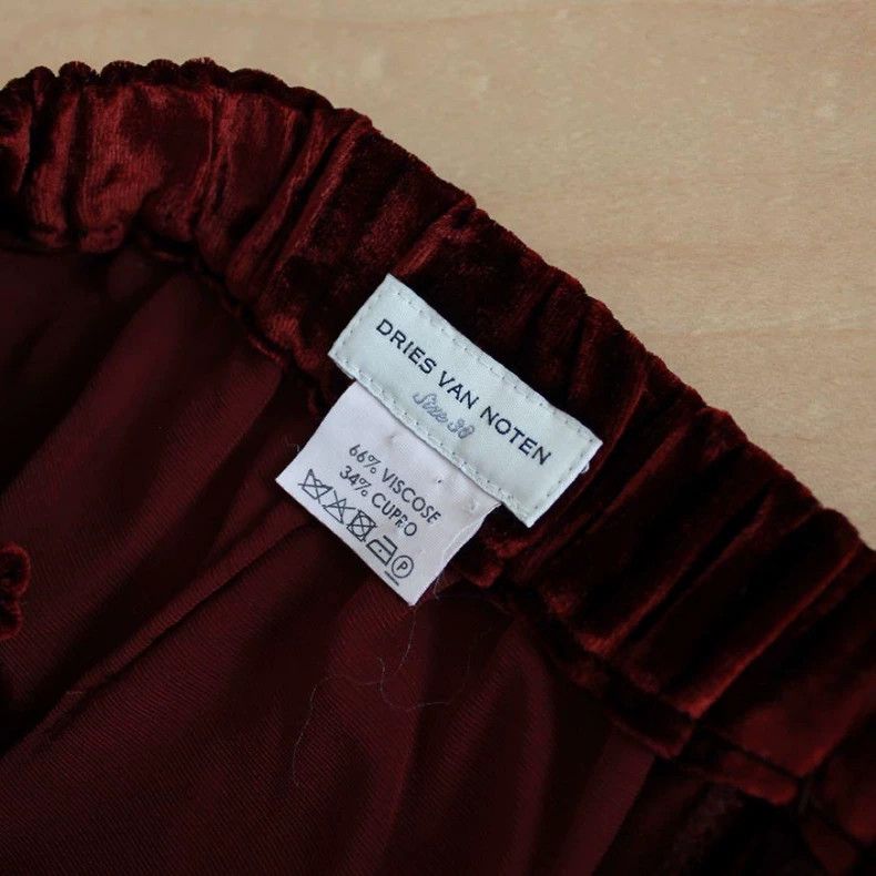 Dries Van Noten DRIES VAN NOTEN Velvet wide-leg pants Size US 38 / EU 54 - 2 Thumbnail