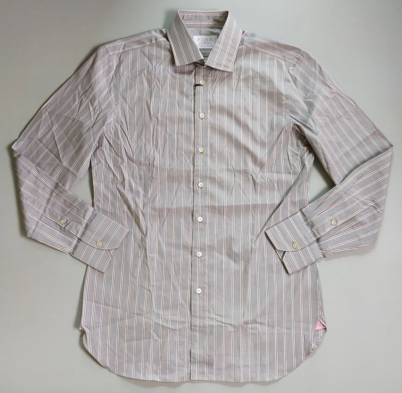 Thomas Pink Thomas Pink Tailored Fit Stripe Formal Shirt T 0024 Size US S / EU 44-46 / 1 - 2 Thumbnail