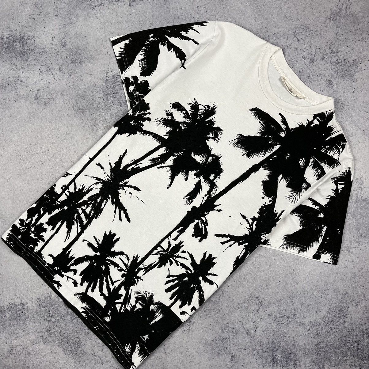 Designer Golden Goose palm logo luxury tee